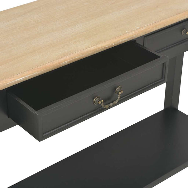 vidaXL Console Table Black 110 x 35 x 80 cm Wood