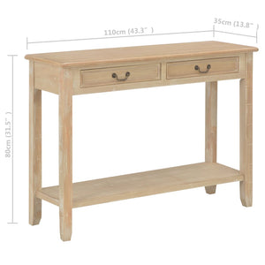 vidaXL Console Table 110 x 35 x 80 cm Wood