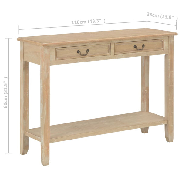 vidaXL Console Table 110 x 35 x 80 cm Wood