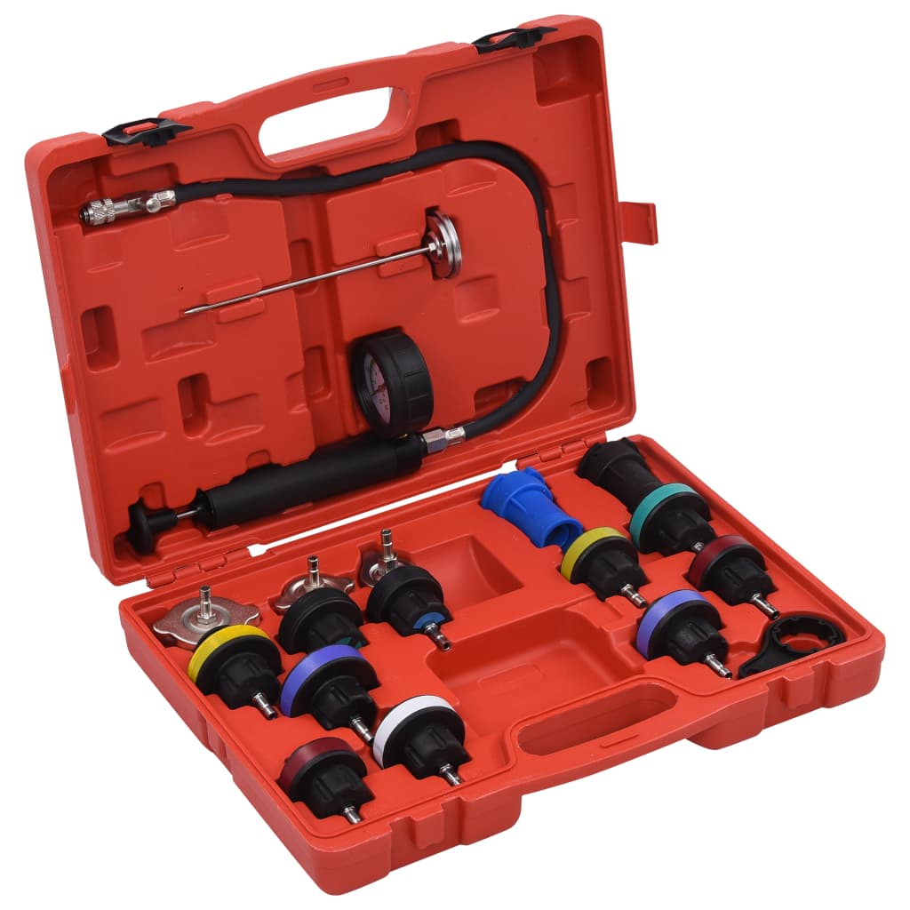 vidaXL Radiator & Cooling System Pressure Tester Kit 18 pcs.