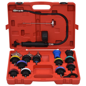vidaXL Radiator & Cooling System Pressure Tester Kit 18 pcs.