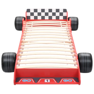 vidaXL Kids' Race Car Bed 90 x 200 cm Red