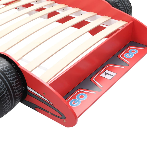 vidaXL Kids' Race Car Bed 90 x 200 cm Red