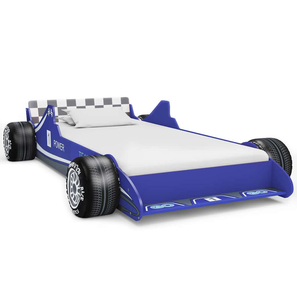 vidaXL Race Car Design Kids Bed 90 x 200 cm Blue