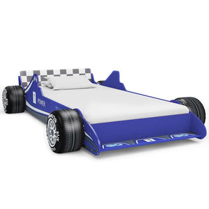 vidaXL Race Car Design Kids Bed 90 x 200 cm Blue
