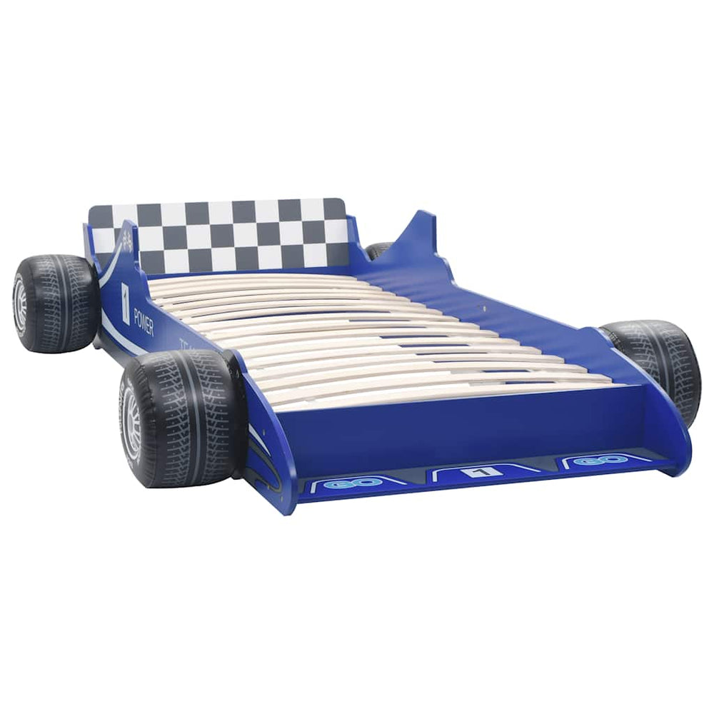 vidaXL Race Car Design Kids Bed 90 x 200 cm Blue