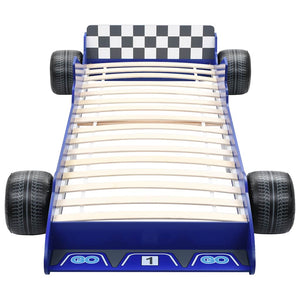 vidaXL Race Car Design Kids Bed 90 x 200 cm Blue