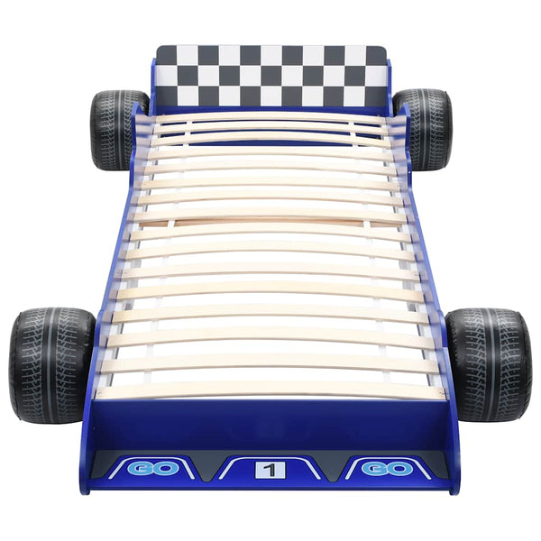 vidaXL Race Car Design Kids Bed 90 x 200 cm Blue