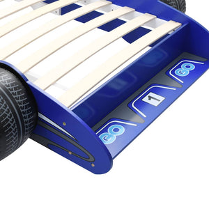 vidaXL Race Car Design Kids Bed 90 x 200 cm Blue