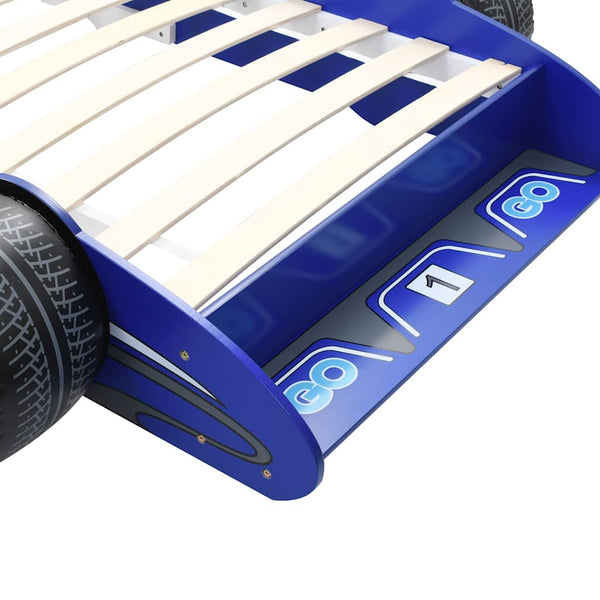vidaXL Race Car Design Kids Bed 90 x 200 cm Blue