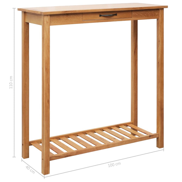 vidaXL 3-Piece Bar Set Solid Oak Wood