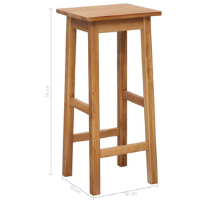 vidaXL 3-Piece Bar Set Solid Oak Wood
