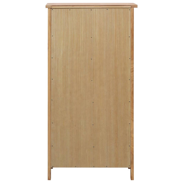vidaXL Wine Cabinet 56 x 32 x 110 cm Solid Oak Wood