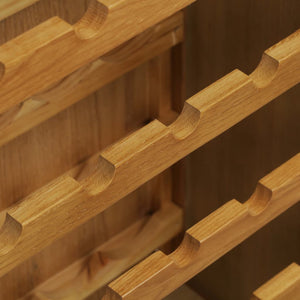 vidaXL Wine Cabinet 56 x 32 x 110 cm Solid Oak Wood