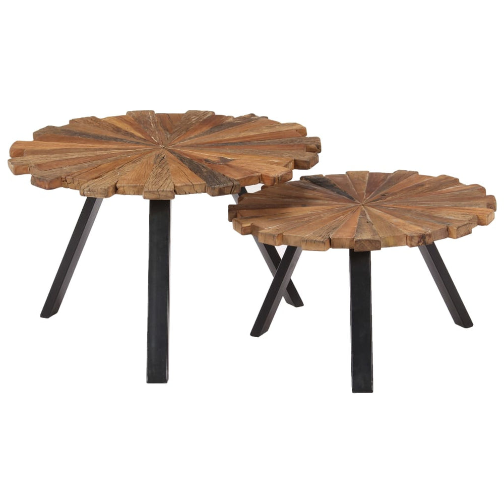 vidaXL Coffee Tables 2 pcs. Solid Reclaimed Wood