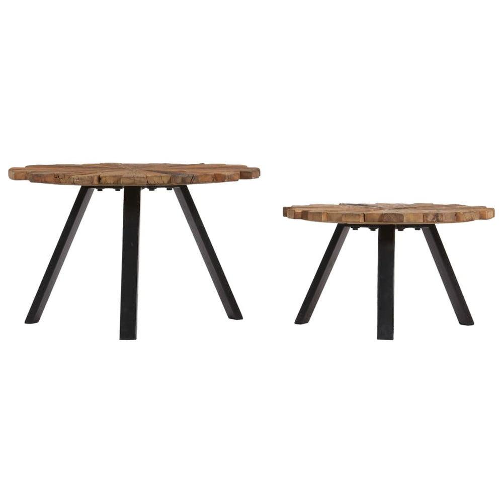 vidaXL Coffee Tables 2 pcs. Solid Reclaimed Wood