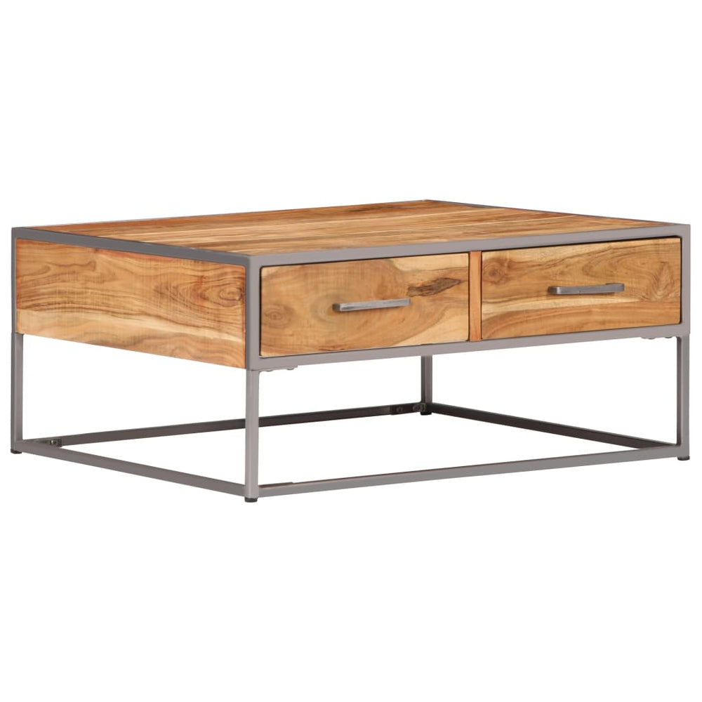 vidaXL Coffee Table 75x75x35 cm Solid Acacia Wood