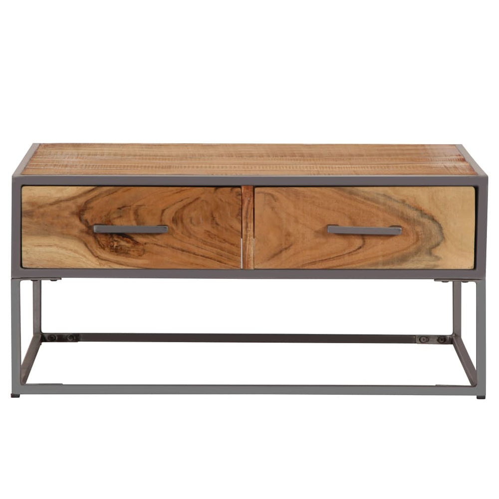 vidaXL Coffee Table 75x75x35 cm Solid Acacia Wood