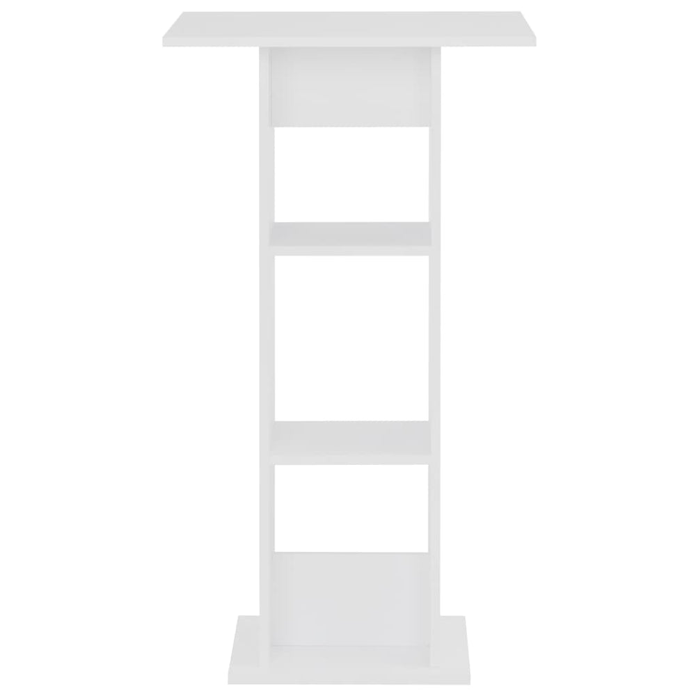 vidaXL Bar Table White 60x60x110 cm