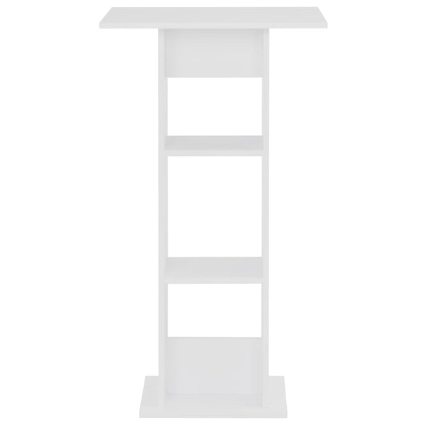 vidaXL Bar Table White 60x60x110 cm