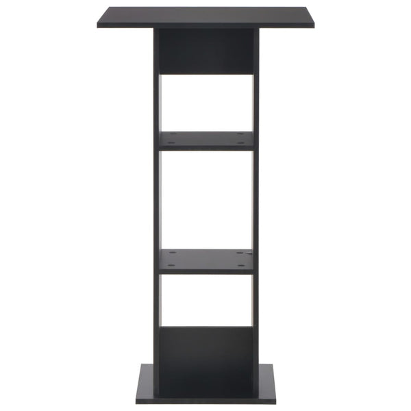 vidaXL Bar Table Black 60x60x110 cm