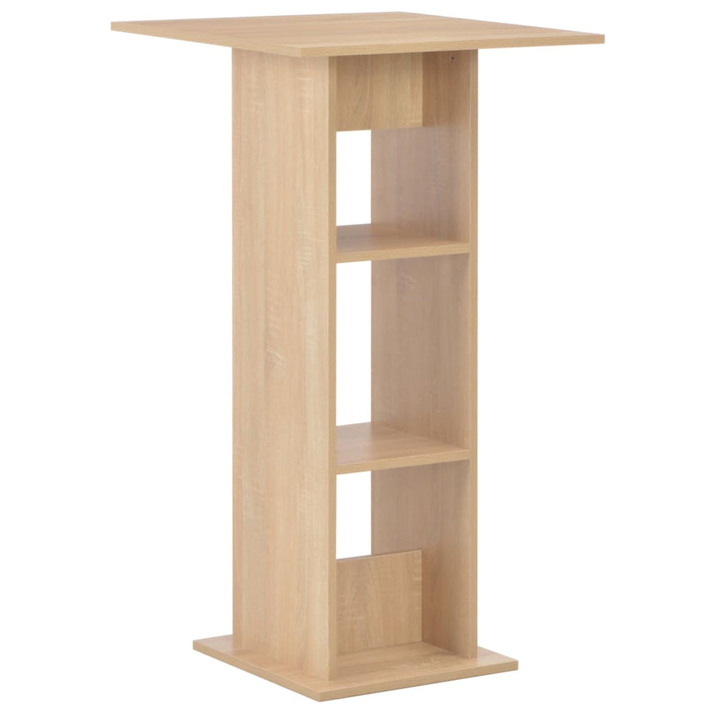 vidaXL Bar Table Oak Brown 60x60x110 cm