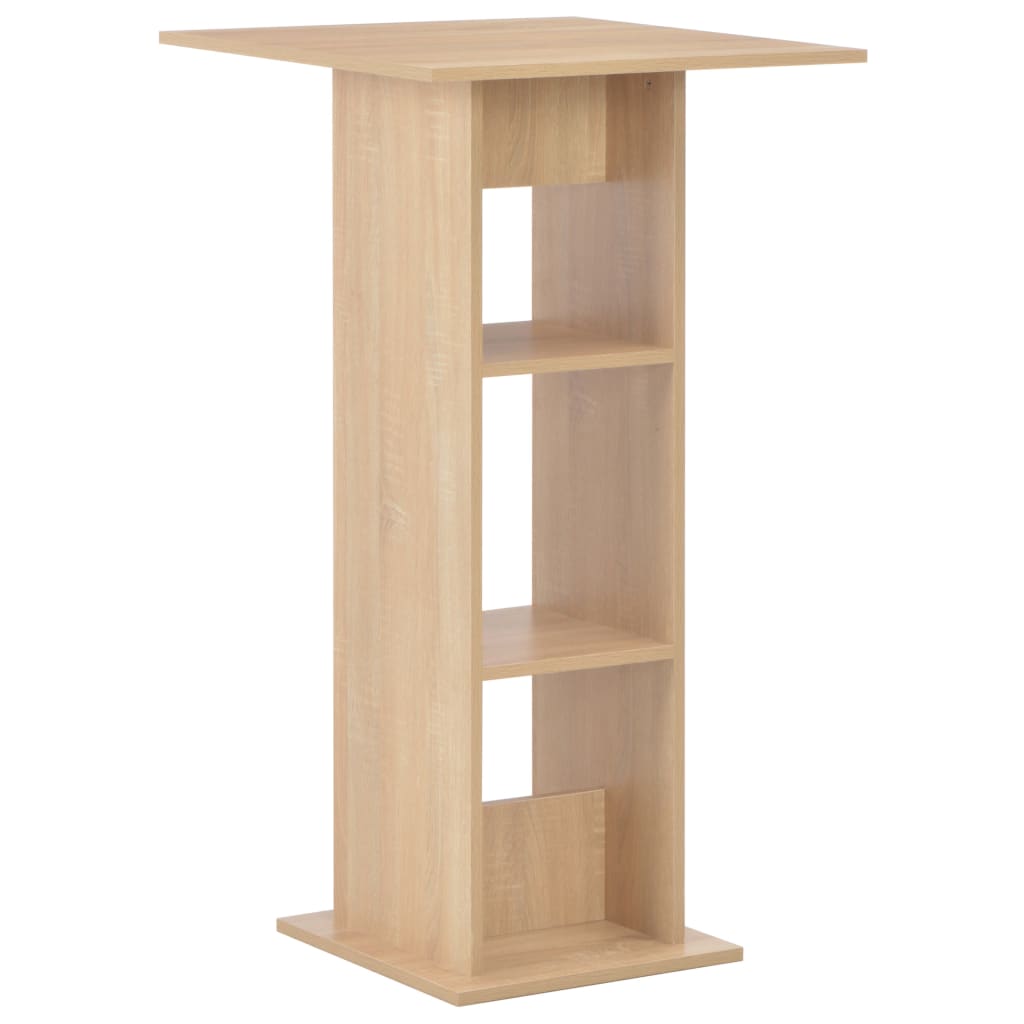 vidaXL Bar Table Oak Brown 60x60x110 cm