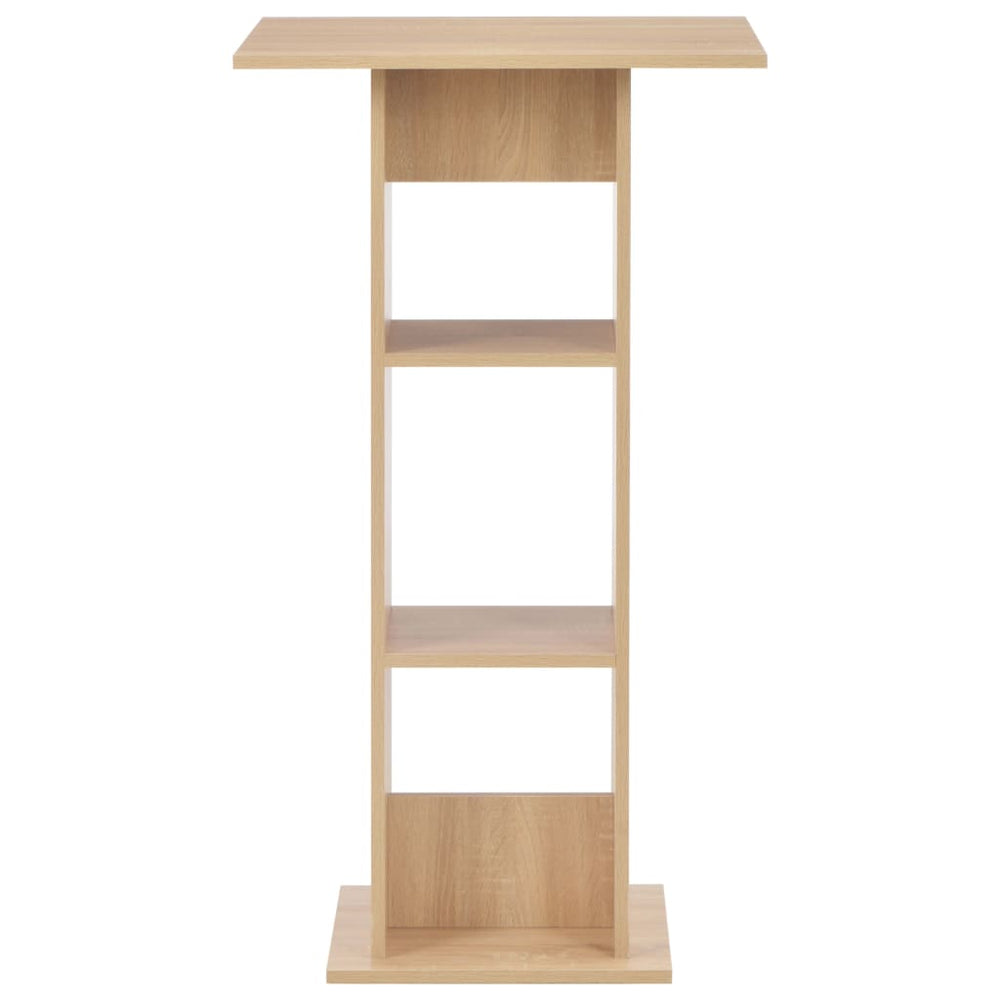 vidaXL Bar Table Oak Brown 60x60x110 cm