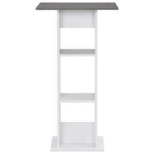 vidaXL Bar Table White and Anthracite 60x60x110 cm