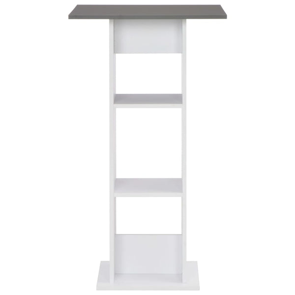 vidaXL Bar Table White and Anthracite 60x60x110 cm