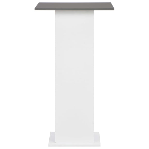 vidaXL Bar Table White and Anthracite 60x60x110 cm