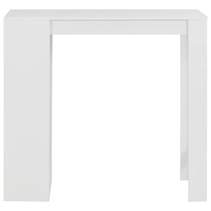 vidaXL Bar Table with Shelf White 110x50x103 cm