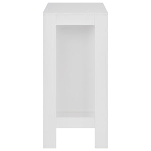 vidaXL Bar Table with Shelf White 110x50x103 cm