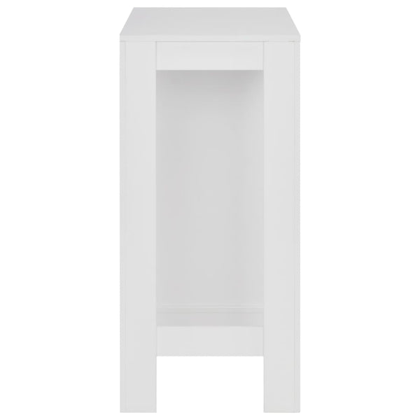 vidaXL Bar Table with Shelf White 110x50x103 cm