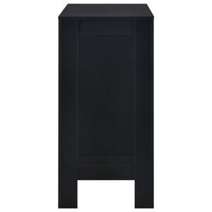 vidaXL Bar Table with Shelves Black 110 x 50 x 103 cm