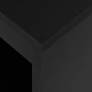 vidaXL Bar Table with Shelves Black 110 x 50 x 103 cm