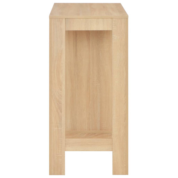 vidaXL Bar Table with Shelf Oak Brown 110x50x103 cm