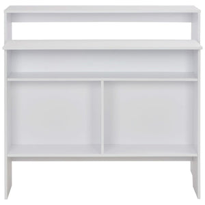 vidaXL Bar Table with 2 Table Tops White 130x40x120 cm
