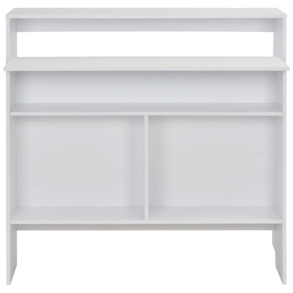 vidaXL Bar Table with 2 Table Tops White 130x40x120 cm