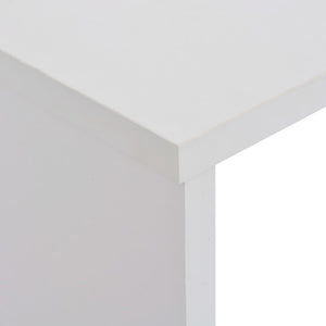 vidaXL Bar Table with 2 Table Tops White 130x40x120 cm