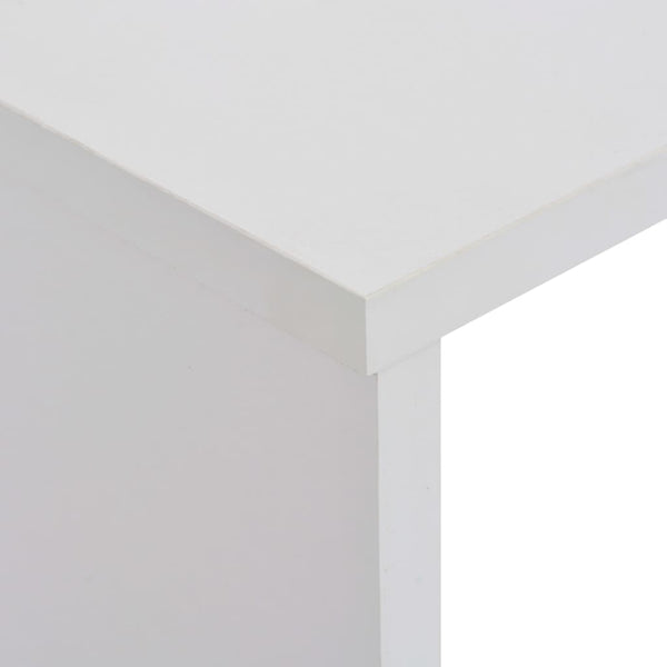 vidaXL Bar Table with 2 Table Tops White 130x40x120 cm