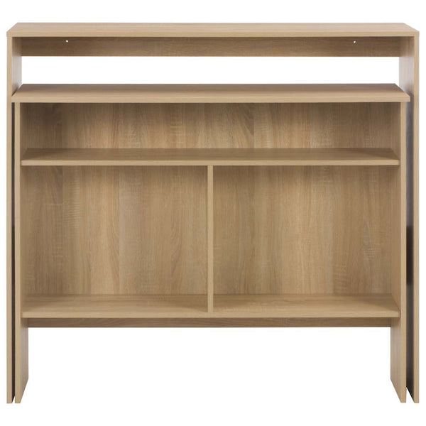 vidaXL Bar Table with 2 Table Tops Oak Look 130x40x120 cm