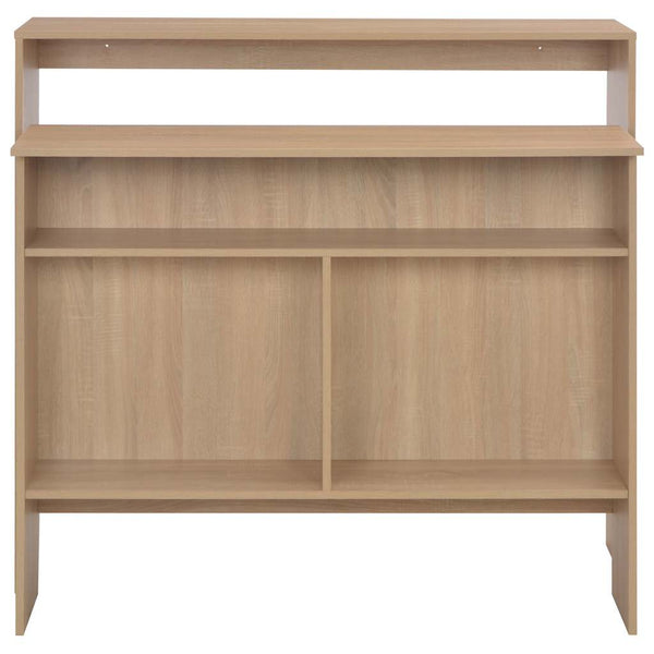 vidaXL Bar Table with 2 Table Tops Oak Look 130x40x120 cm