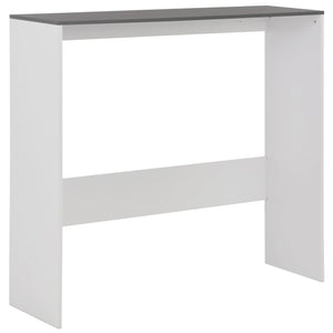 vidaXL Bar Table with 2 Table Tops White and Grey 130 x 40 x 120 cm