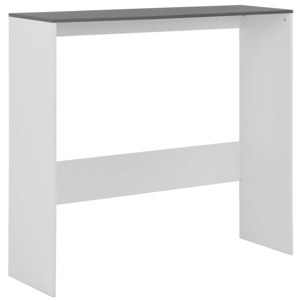 vidaXL Bar Table with 2 Table Tops White and Grey 130 x 40 x 120 cm