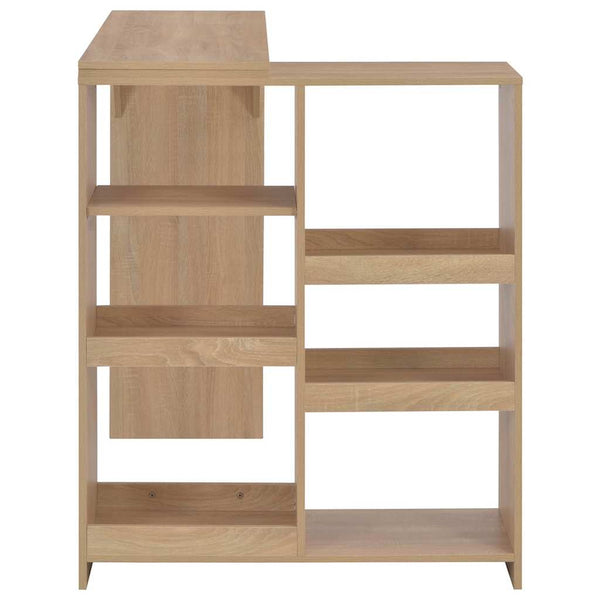 vidaXL Bar Table with Movable Shelf Oak Brown 138x39x110 cm