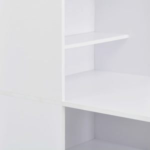 vidaXL Bar Table with Cabinet White 115x59x200 cm