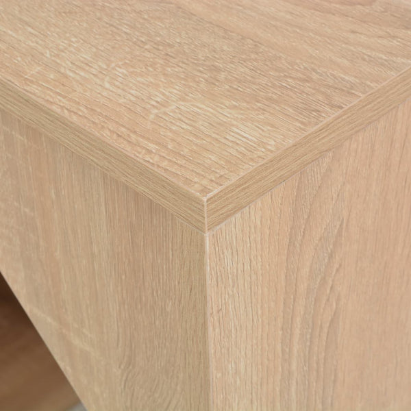 vidaXL Bar Table with Cabinet Oak Look 115x59x200 cm