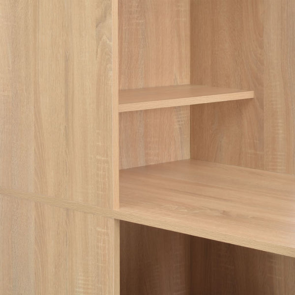 vidaXL Bar Table with Cabinet Oak Look 115x59x200 cm