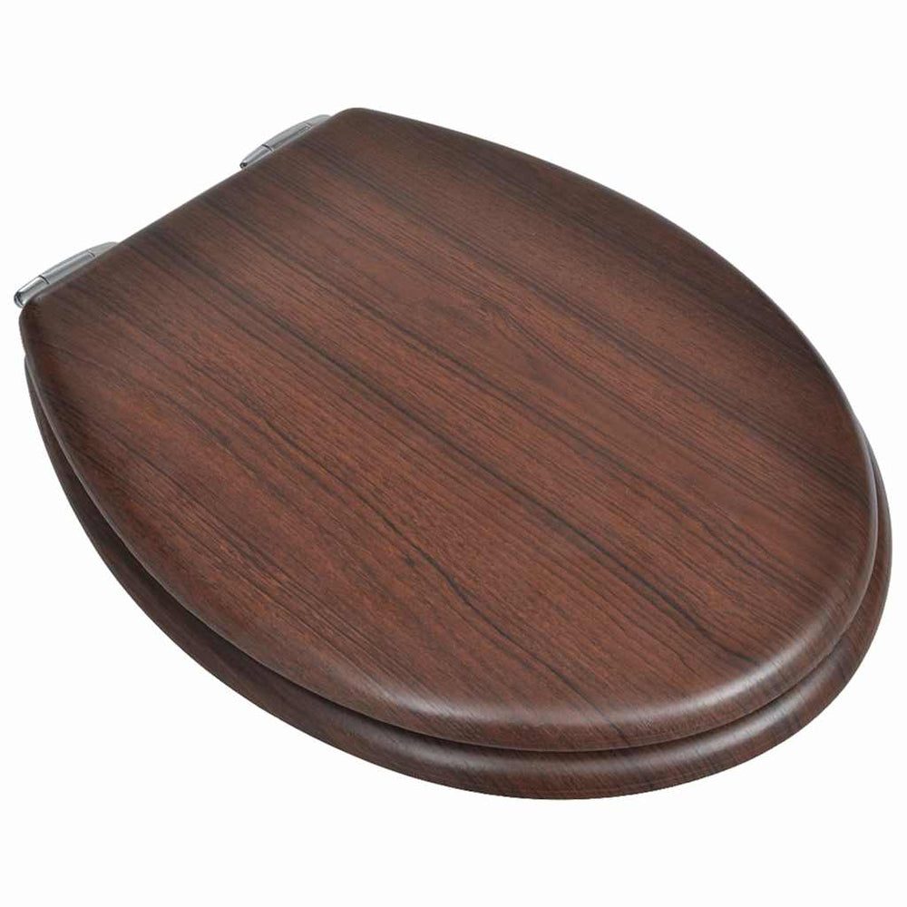 vidaXL Toilet Seats 2 pcs. Soft Close Lid MDF Brown